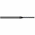 Harvey Tool 0.0310 in. 1/32 Cutter dia. x 0.3120 in. 5/16  Carbide Square End Mill, 4 Flutes, AlTiN Coated 802631-C3